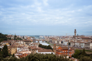Fototapeta na wymiar Italy. Tuscany. Florence. View from Michelangelo observation deck.