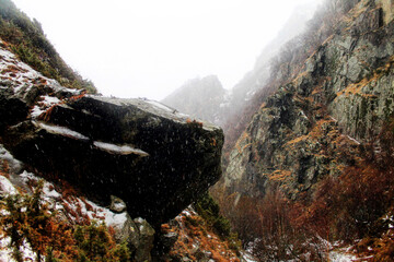 On the way to the frozen Gveleti waterfall. Georgia