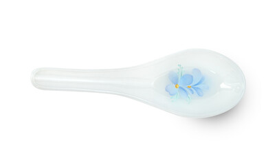 ceramic spoon isolated on white background ,include clipping path