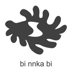 vector icon with african adinkra symbol Bi Nka Bi
