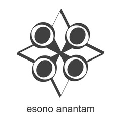 vector icon with african adinkra symbol Esono Anantam