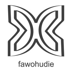 vector icon with african adinkra symbol Fawohodie