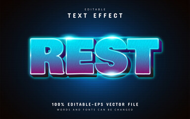 Rest text effect with gradient