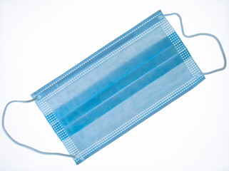 Medical mask on white background