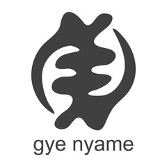 vector icon with african adinkra symbol Gye Nyame