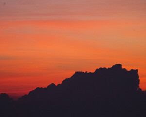 sunset in the mountains