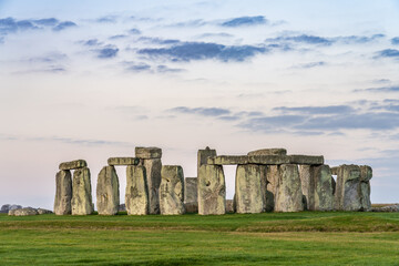 Stonehenge at sunrise in England. United Kingdom 