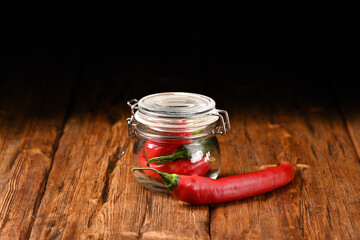 Preserving chili yourself, homemade preserves.