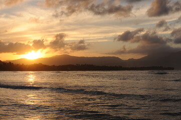 Fototapeta na wymiar Beach Sea shore Sunset