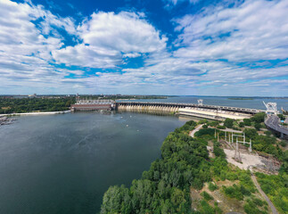 Dnieper hydroelectric power station in Zaporozhye