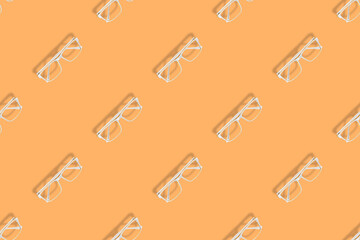 Glasses for improving vision. Glasses seamless pattern.