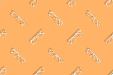 Glasses for improving vision. Glasses seamless pattern.