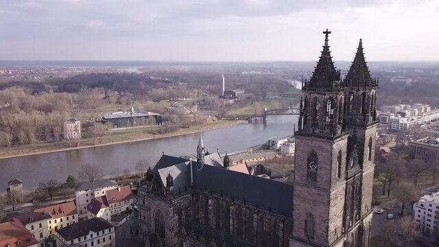 4K MAGDEBURG ELBE RIVERSIDE, GERMANY