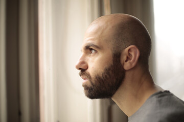 portrait profile of a young man