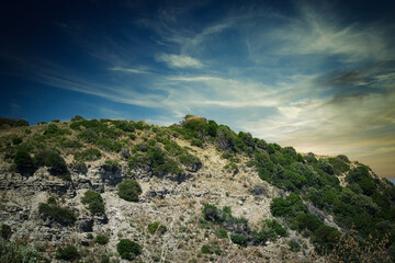 The ruins of a sixteenth-century watchtower.