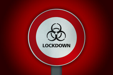 Lockdown-Schild
