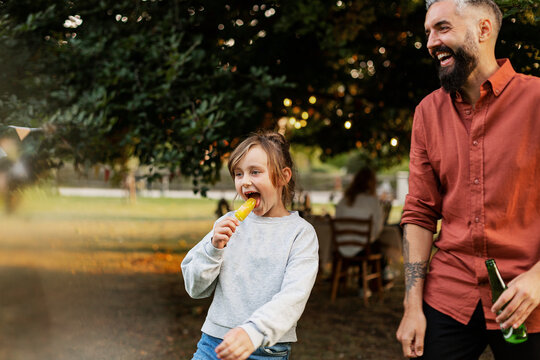 Girl having ice lolly