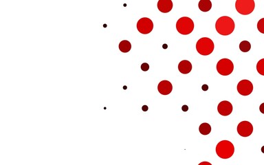 Light Red vector pattern with spheres. Beautiful colored illustration with blurred circles in nature style. Pattern for beautiful websites.
