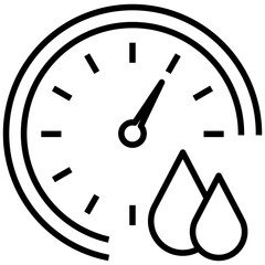 Fuel gauge vector in line design 