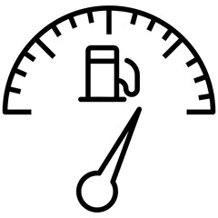 Fuel gauge vector in line design 