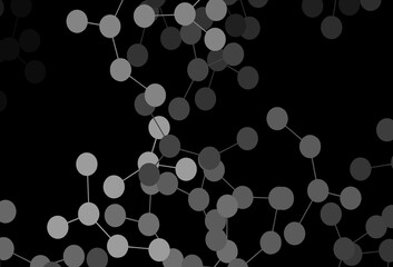 Dark Gray vector template with artificial intelligence structure.
