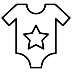 Baby dress, romper line icon 