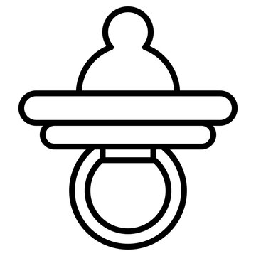 Baby niple, pacifier line icon 