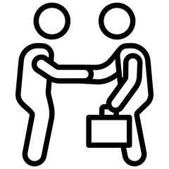 Obraz premium Insurance agent icon in line design