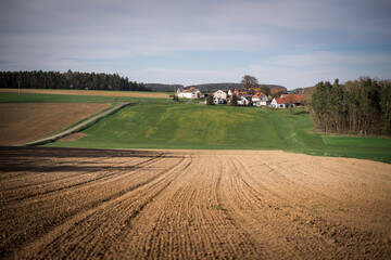 Fototapeta na wymiar landscape with farm