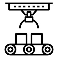 Icon of industrial robotic machine