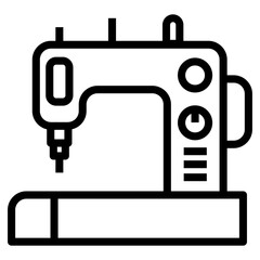 Line design of sewing machine vector 