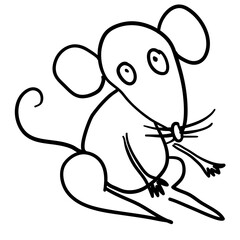 Sketch silhouette sketch mouse white background illustration