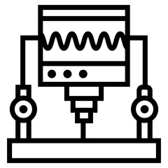 Cnc milling machine icon design 