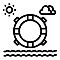 Support in line icon design 