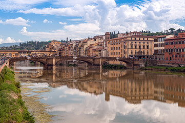 Fototapeta na wymiar Italy. Florence view from the promenade. 