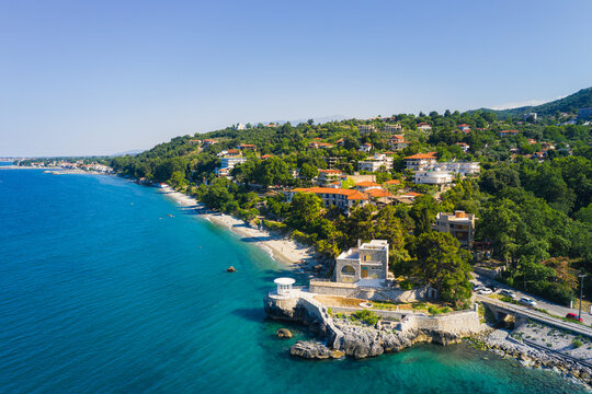 Pieria, Platamonas city aerial view, Greece