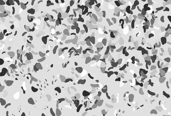 Light silver, gray vector pattern with chaotic shapes.