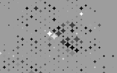 Light Silver, Gray vector background with colored stars. Modern geometrical abstract illustration with stars. Best design for your ad, poster, banner.