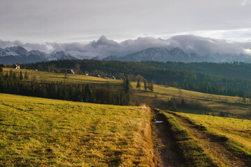 View of Tatra Mountains from Ząb.