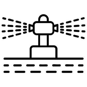 Farming Water Sprinkler Icon Design