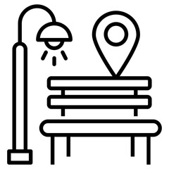 Park location icon isolated on white background  