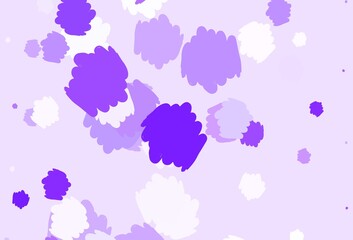 Light Purple vector pattern with random forms.