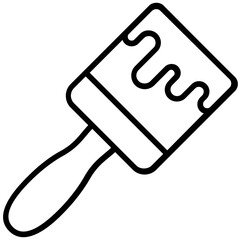 Paint brush icon in line vector 