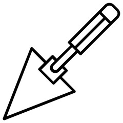 Construction tool trowel icon in line design 