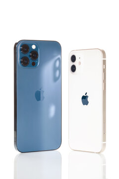iPhone 12 White and Pro Max Pacific Blue
