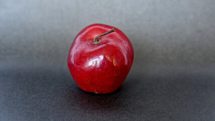 red Apple on a gray background