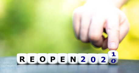 Symbol for a restart without corona in the year 2021.