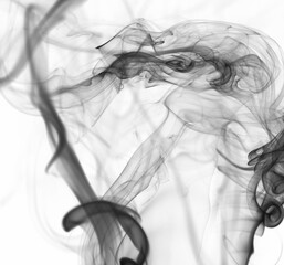 Abstract black transparent smoke wallpaper