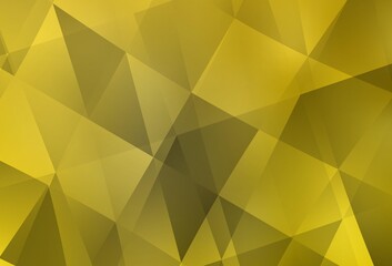Light Yellow vector polygon abstract background.