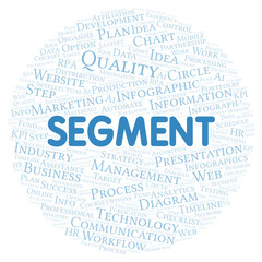 Fototapeta premium Segment typography word cloud create with the text only.